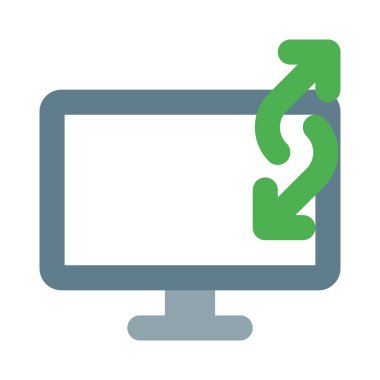 Veri aktarmak için bir masaüstü bilgisayarı kullanılıyor.