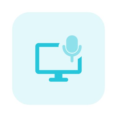 İletişim monitöründe bütünleşik mikrofon.