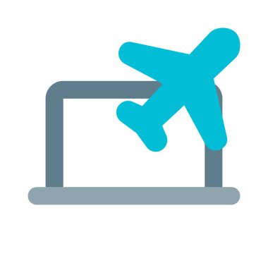 Dizüstü bilgisayarla uçuş biletleri..