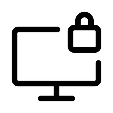 Geliştirilmiş güvenlik kilidiyle donatılmış monitör.