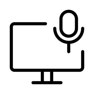 İletişim monitöründe bütünleşik mikrofon.