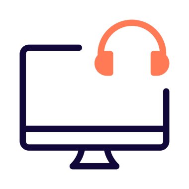 Yüksek kaliteli ses için kulaklıklı masaüstü.