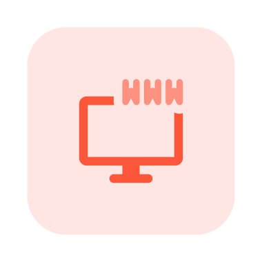 Monitörde gösterilen web adresi veya bağlantı.