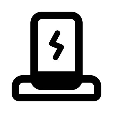 Destekleyici duruşu olan kablosuz şarj cihazı.