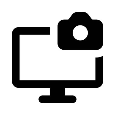 Bir bilgisayar ekranında bütünleşik kamera.