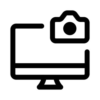 Dahili kamerayla donatılmış bir masaüstü.