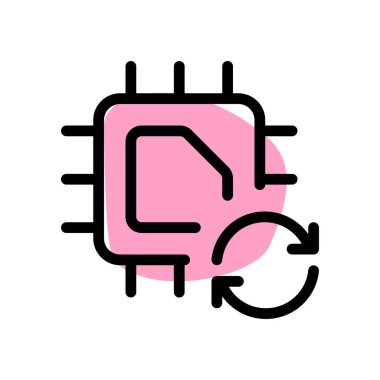 Bir mikroçipteki veriler yükseltiliyor veya sıfırlanıyor.