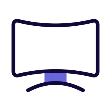 Eğri biçimli yüksek çözünürlüklü görüntü veya monitör.