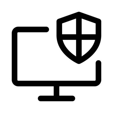 Monitörü korumak için koruyucu kalkan.