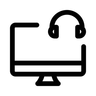 Yüksek kaliteli ses için kulaklıklı masaüstü.