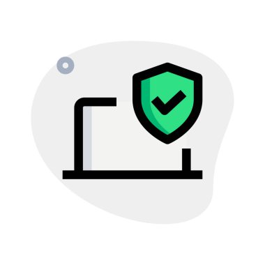 Sağlam güvenlik mekanizmalarıyla korunan dizüstü bilgisayar.