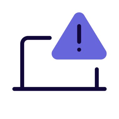 Potansiyel sorunlar için dizüstü bilgisayarda uyarı uyarısı.