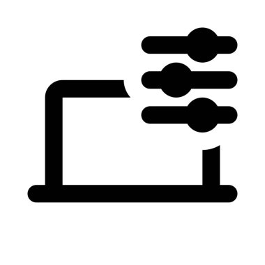 Dizüstü bilgisayardaki ses ayarları eşitleyici ile değiştiriliyor.