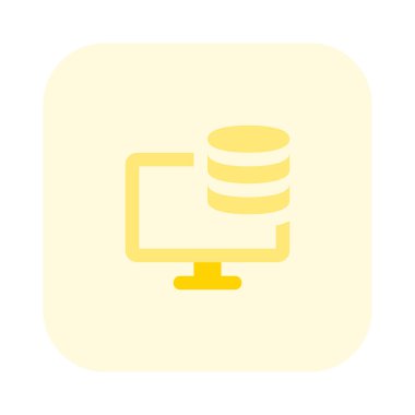 Bir masaüstü bilgisayarında düzenli veri depolama.