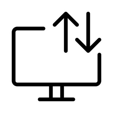 Veri transferi için bir masaüstü bilgisayarı kullanılır.