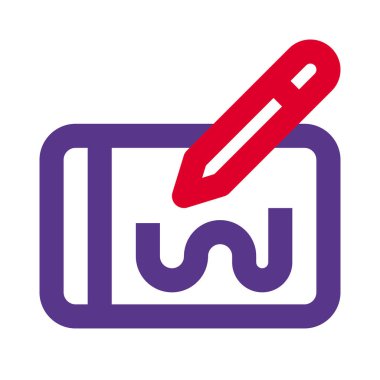 Tablet üzerindeki kalemle dijital olarak çizim.