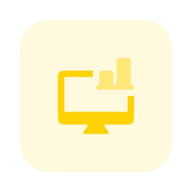 Masaüstünde verilerin grafiksel gösterimi.