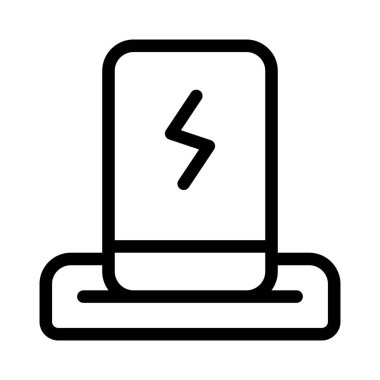 Destekleyici duruşu olan kablosuz şarj cihazı.