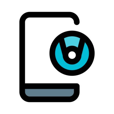 Dahili web kamerası olan şık bir akıllı telefon.