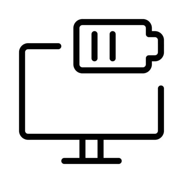 Affiche État Batterie Sur Écran Moniteur — Image vectorielle