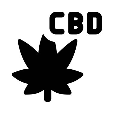 Cannabidiol veya CBD beyaz bir arkaplanda izole edilmiş