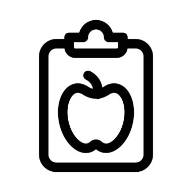 Panodaki besin bilgileri ve raporlar beyaz bir arkaplanda izole edildi