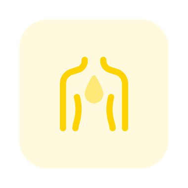 Kayganlaştırıcı yağ ile kadın sırt masajı