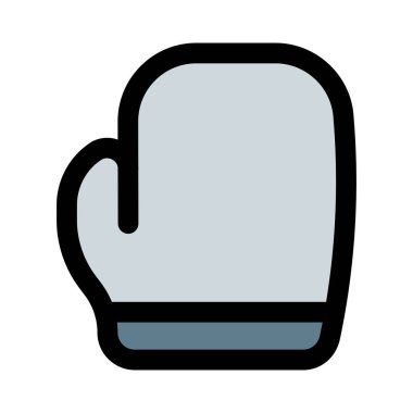 Beyaz arka planda izole edilmiş elleri korumak için boks eldivenleri.