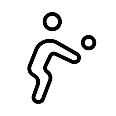 Beyaz arka planda izole edilmiş voleybol açık hava oyunları