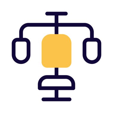 İstasyonda bulunan kelebek egzersiz ekipmanları