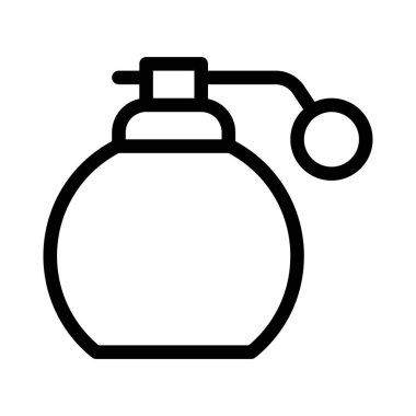 Beyaz arka planda izole edilmiş Retro parfüm şişesi