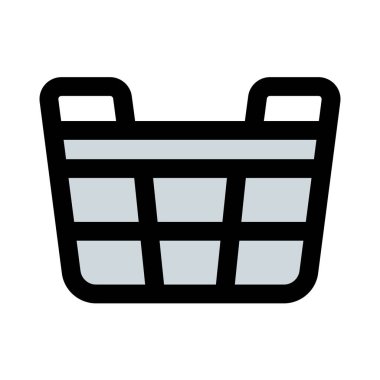 Beyaz arkaplanda izole edilmiş spa sepeti deposu