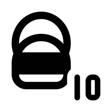 Kettle bell ağır kaldırma seti beyaz arka planda 10 kilo izole