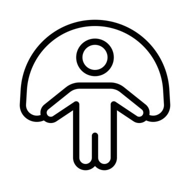 Beyaz arkaplanda izole edilmiş aerobik egzersizi atlamak