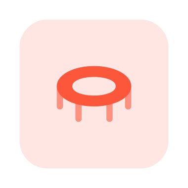 Beyaz arka planda izole edilmiş Crossfit spor salonları için trambolin