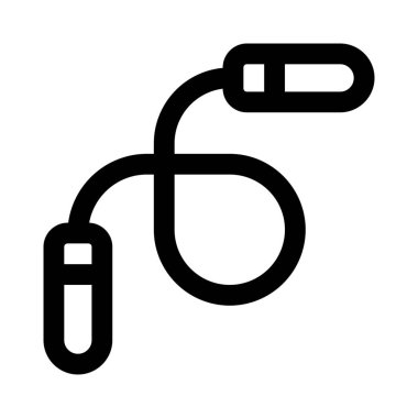 Beyaz arka planda izole edilmiş yüksek gerilim güçleriyle ip atlamak