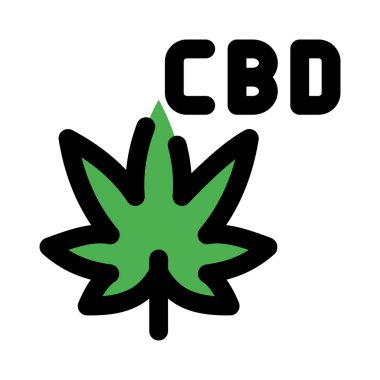 Cannabidiol veya CBD beyaz bir arkaplanda izole edilmiş
