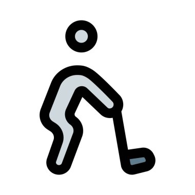 Açık hava oyunları, golf beyaz bir arka planda izole.