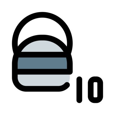 Kettle bell ağır kaldırma seti beyaz arka planda 10 kilo izole