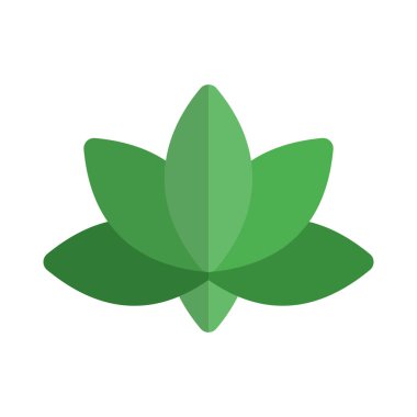 Beyaz bir arkaplanda izole edilmiş bir spa sembolü olarak Lotus