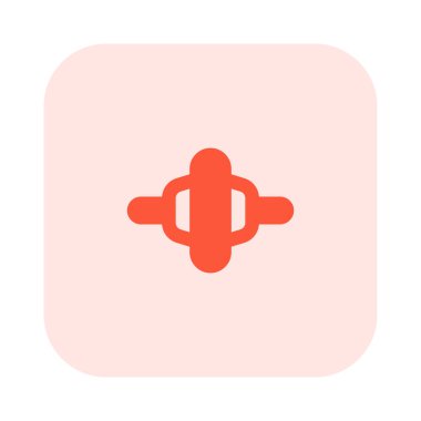 Beyaz arkaplanda izole edilmiş tekerlek iğnesi alıştırması