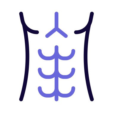 Çekirdek dayanıklı karın kasları siyah bir arkaplanda izole edilmiş.