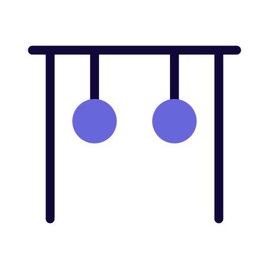 Ürpertici egzersiz halkaları beyaz arka planda asılı duruyor