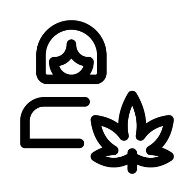 Esrar bağımlısı kadınlar beyaz arka planda izole edilmiş