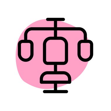 İstasyonda bulunan kelebek egzersiz ekipmanları