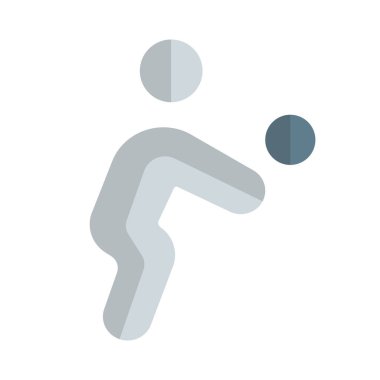 Beyaz arka planda izole edilmiş voleybol açık hava oyunları