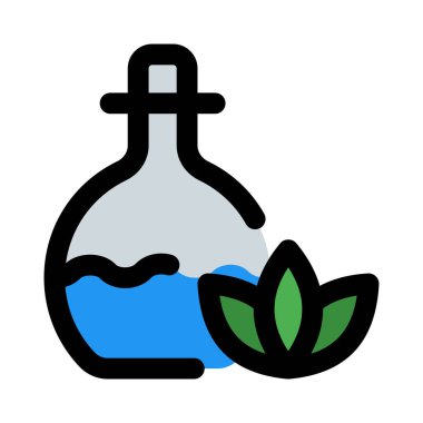 Beyaz arka planda izole edilmiş aromaterapi için parfüm depolama şişesi