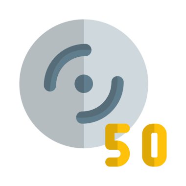 Beyaz zemin üzerinde 50 kilogram dambıl izole edildi