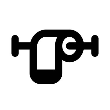 Tuvalet kağıdı beyaz arka planda izole edilmiş.