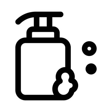 Ellerini ve yüzünü sterilize etmek için sıvı el yıkama.